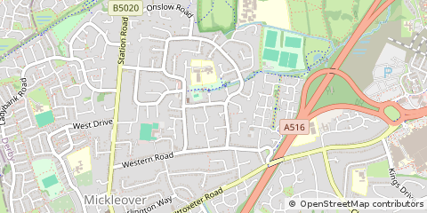 Map of Derby, Derbyshire