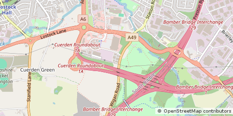 Map of Preston, Lancashire