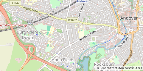 Map of Andover, Hampshire