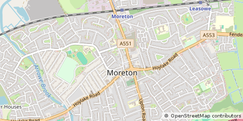 Map of Wirral, Merseyside