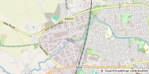 Map of Yate Brisol, South Gloucestershire