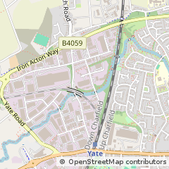 Map of Yate Brisol, South Gloucestershire