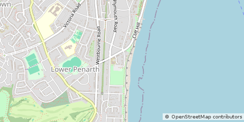 Map of Penarth, Vale of Glamorgan
