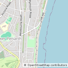 Map of Penarth, Vale of Glamorgan