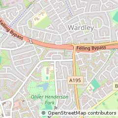 Map of Gateshead
