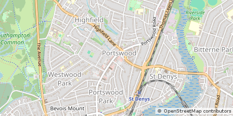 Map of Southampton, Hampshire