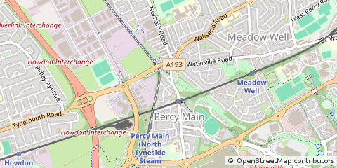 Map of North Shields