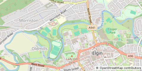 Map of Elgin, Morayshire