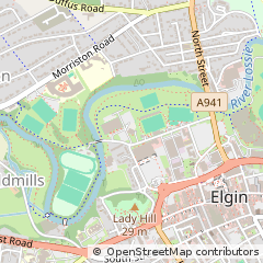 Map of Elgin, Morayshire