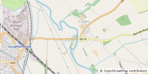 Map of Loughborough, Leicestershire