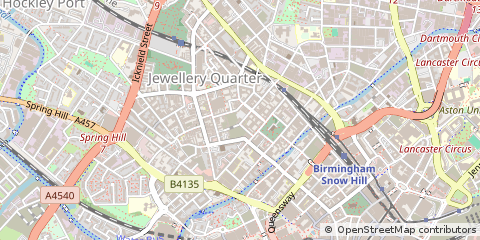 Map of Birmingham, West Midlands