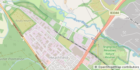 Map of Newton Abbot, Devon