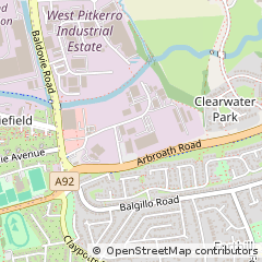 Map of Dundee, Angus