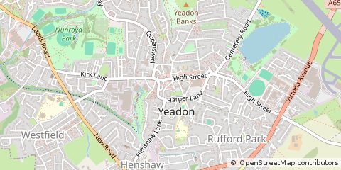 Map of Yeadon, Leeds