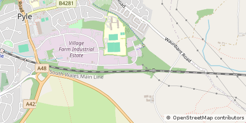 Map of Bridgend, MID Glamorgan