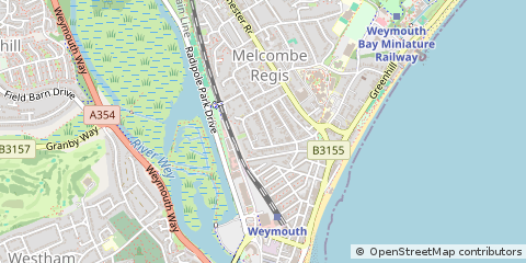 Map of Weymouth, Dorset