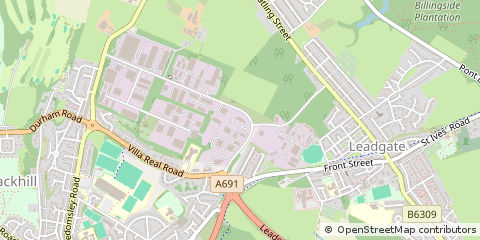 Map of Consett, CO. Durham