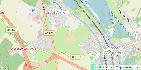 Map of Ware, Hertfordshire