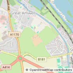 Map of Ware, Hertfordshire