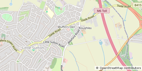 Map of Sutton Coldfield, West Midlands