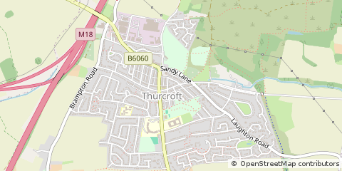 Map of Rotherham, South Yorkshire