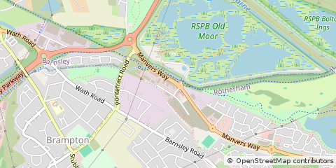 Map of Rotherham, South Yorkshire