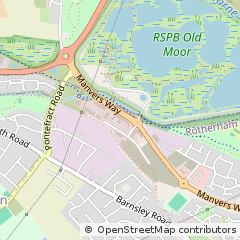 Map of Rotherham, South Yorkshire