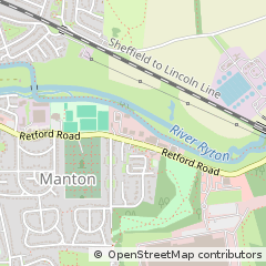 Map of Worksop, Nottinghamshire
