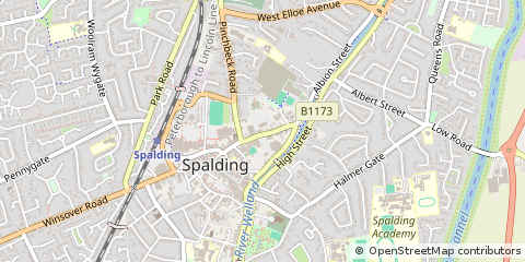 Map of Spalding, Lincolnshire