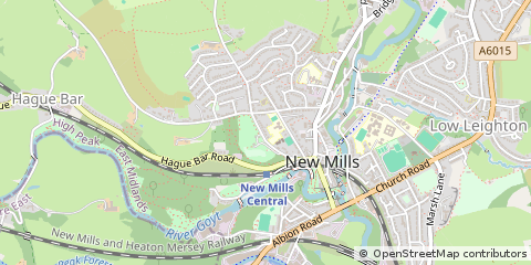 Map of Derbyshire
