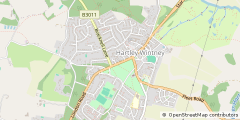 Map of Hartley Wintney, Hampshire
