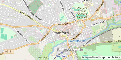 Map of Stamford, Lincolnshire