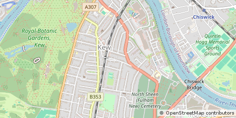 Map of Richmond, Surrey