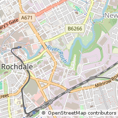 Map of Rochdale, Lancashire