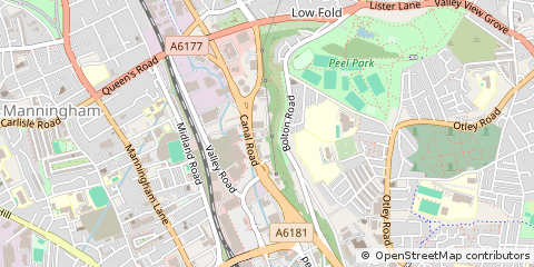 Map of Bradford, West Yorkshire