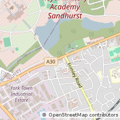 Map of Camberley, Surrey