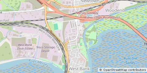 Map of Widnes, Cheshire