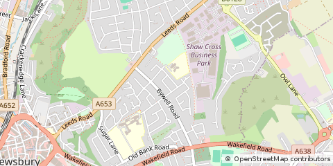 Map of Dewsbury, West Yorkshire