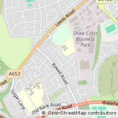 Map of Dewsbury, West Yorkshire