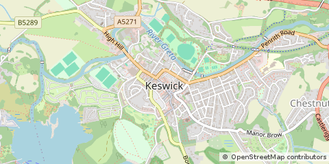 Map of Keswick, Cumbria