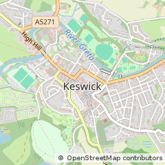 Map of Keswick, Cumbria