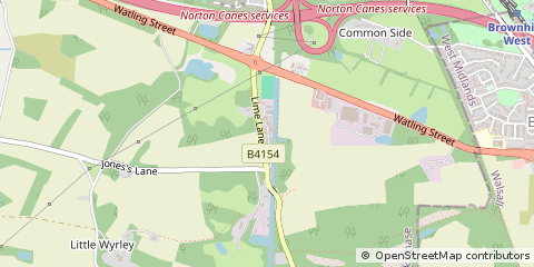 Map of Pelsall, Walsall, West Midlands