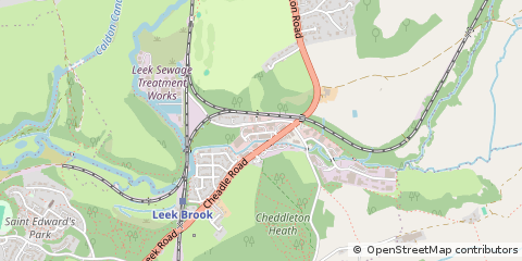 Map of Leekbrook, Staffordshire