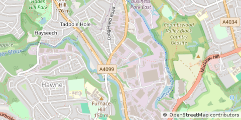 Map of Halesowen, West Midlands