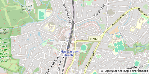 Map of Haywards Heath, West Sussex