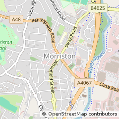 Map of Morriston, Swansea