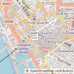 Map of Liverpool, Merseyside