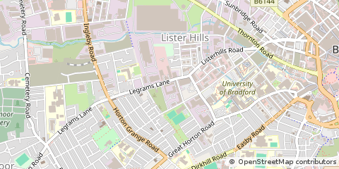Map of Bradford, West Yorkshire