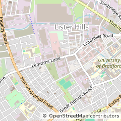 Map of Bradford, West Yorkshire