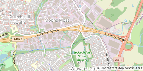 Map of Redditch, Worcs